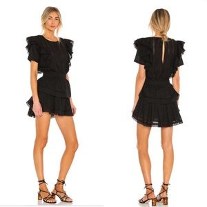 NWOT LOVESHACKFANCY Black Natasha Mini Dress